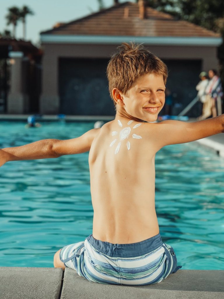 teenager swimming 