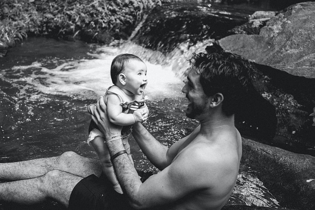 Dad and Baby Swimming Lessons