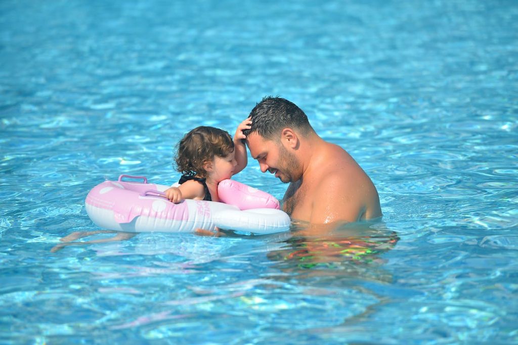 Dad and Baby swimming lessons